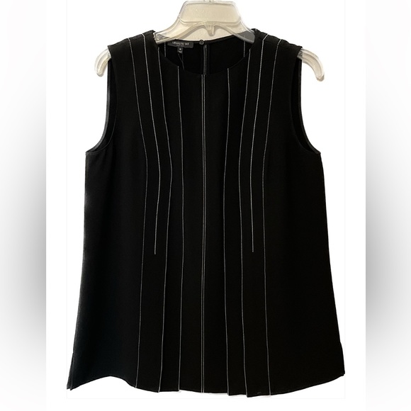 Lafayette 148 New York Finesse Crepe Tayla Blouse Sz M - Picture 5 of 11